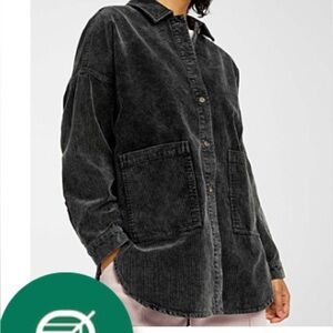 Women's Black Corduroy Overshirt from Simons (M)